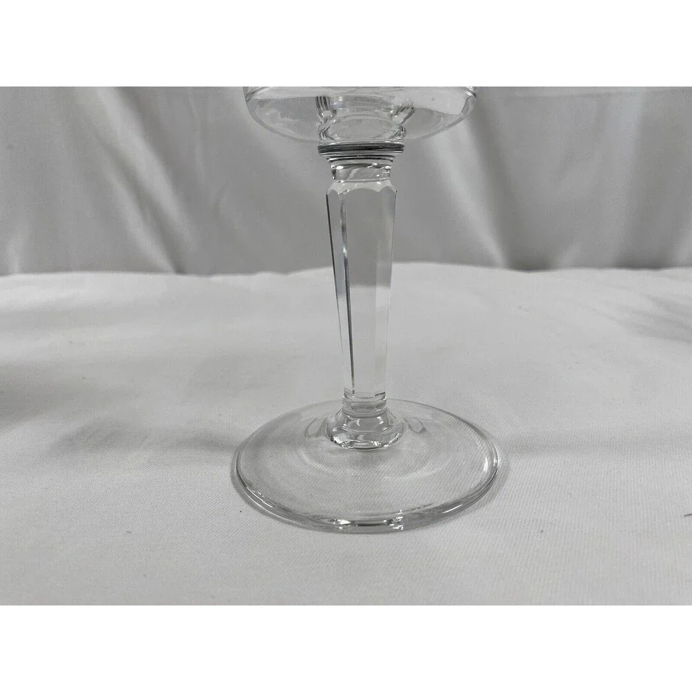 Lot of 5 Lenox Solitaire Platinum Wine Glass Water Goblet Crystal #681 READ